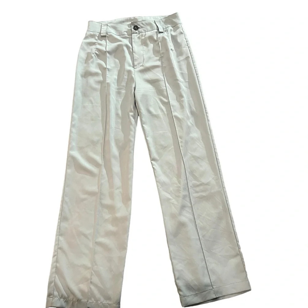 SHEIN Women's Size 4‎ Seafoam Green Straight Leg Pleated Trousers